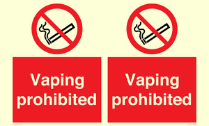 Vaping prohibited